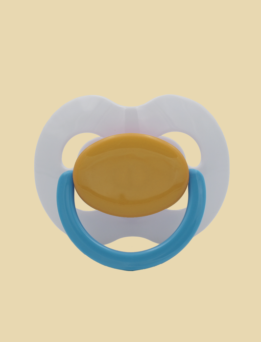 Pacifier Kiddo LULLY XXL - Blanco+Amarillo+Azul Claro
