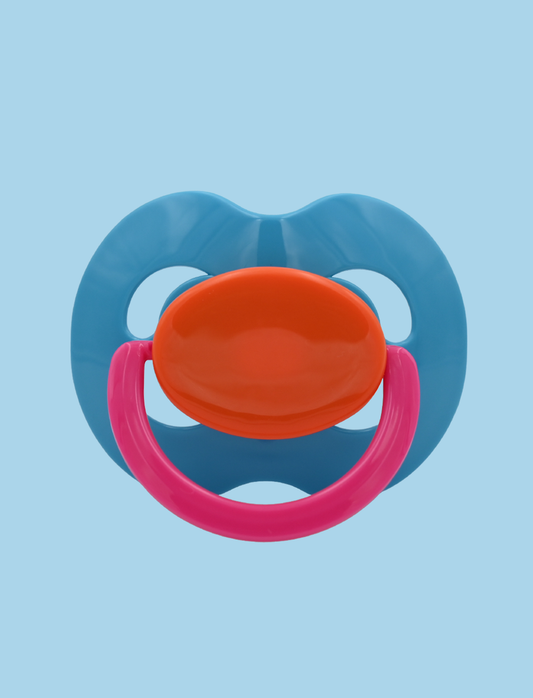 Pacifier Kiddo LULLY XXL - Azul Claro+Naranja+Rosa