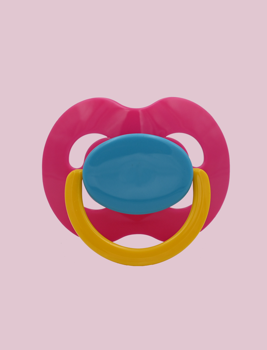 Pacifier Kiddo LULLY XXL - Rosa+Azul Claro+Amarillo