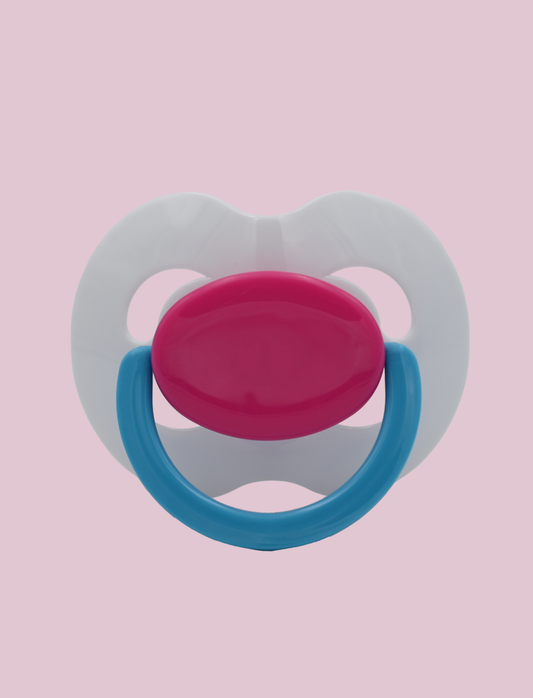 Pacifier Kiddo LULLY XXL - Blanco+Rosa+Azul Claro