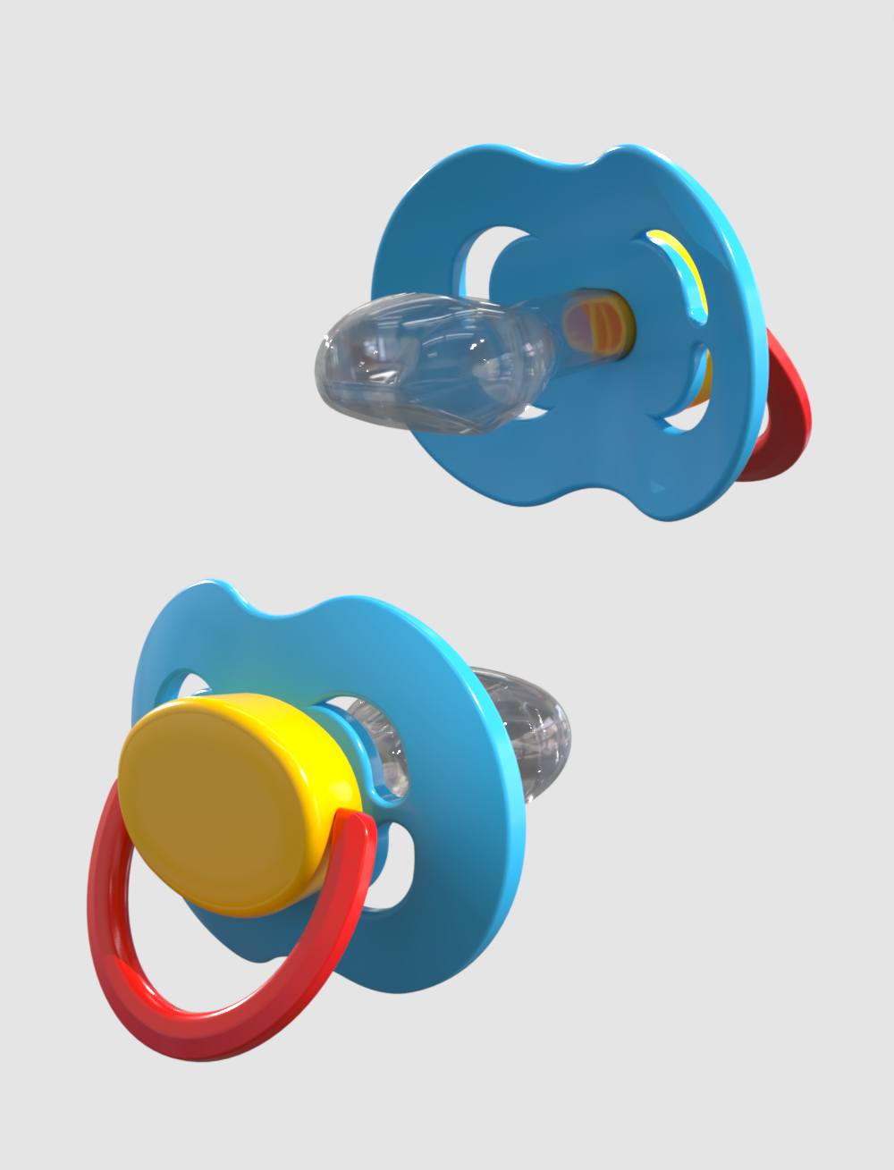 Pacifier Kiddo LULLY XXL - Azul Claro+Amarillo+Rojo