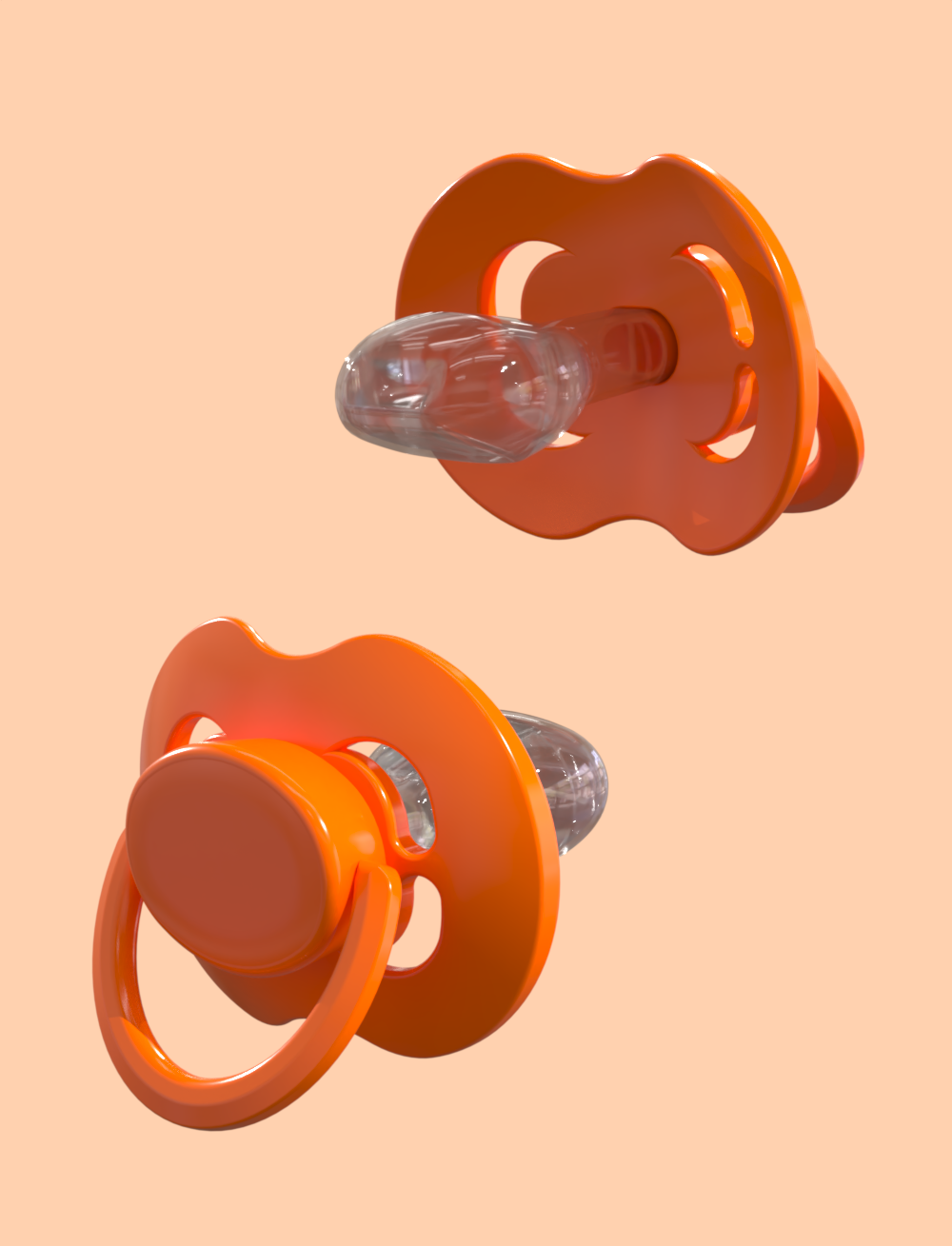 Pacifier Kiddo LULLY XXL - Naranja