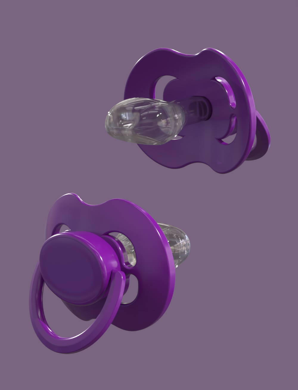 Pacifier Kiddo LULLY XXL - Morado