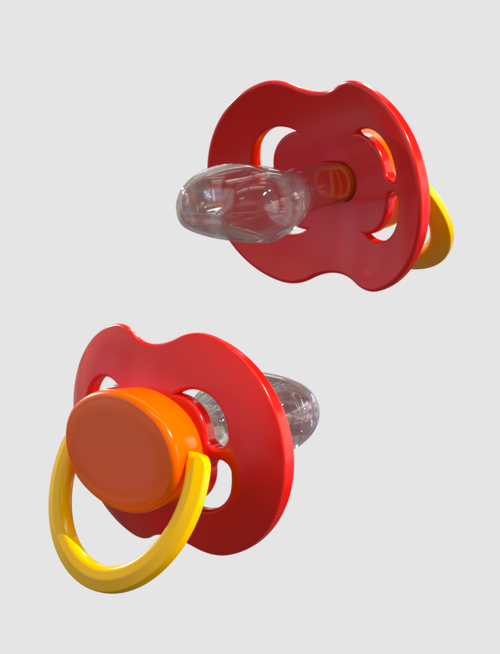 Pacifier Kiddo LULLY XXL - Rojo+Naranja+Amarillo