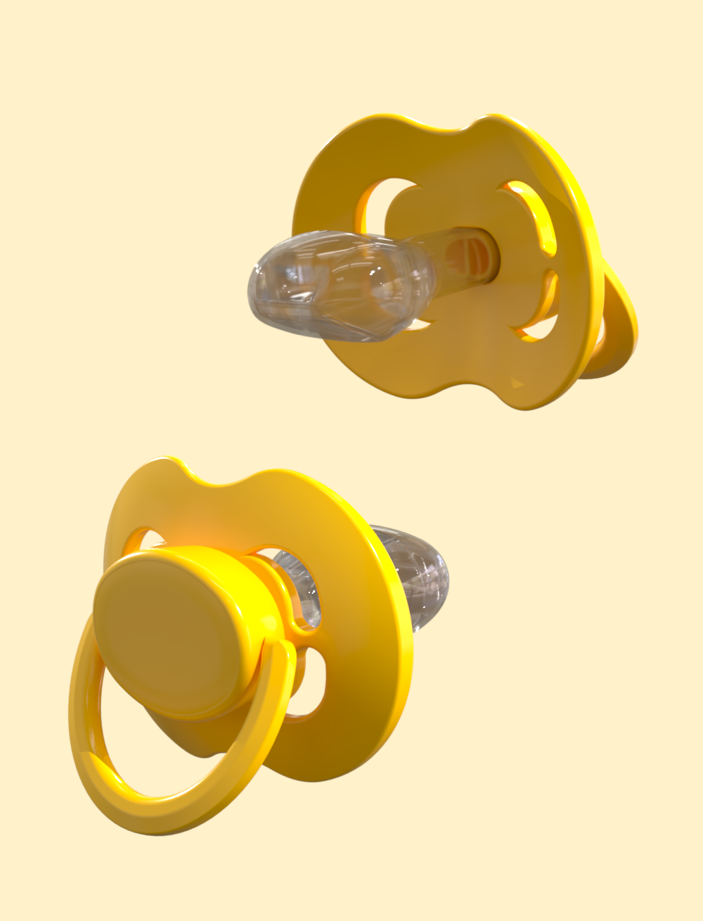 Pacifier Kiddo LULLY XXL - Amarillo